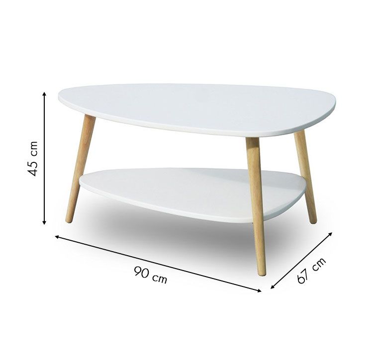 Masă de cafea minimalistă în alb