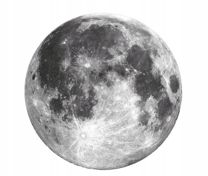 Autocolant decorativ de perete - luna cu stelele 71 cm