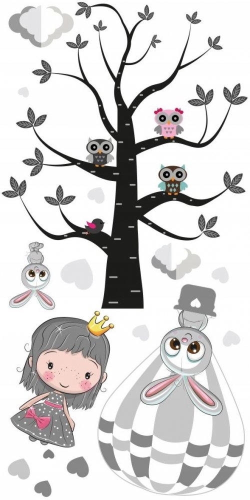 Autocolant adorabil de perete Prințesa Zoe Și Animalele 100 x 200 cm