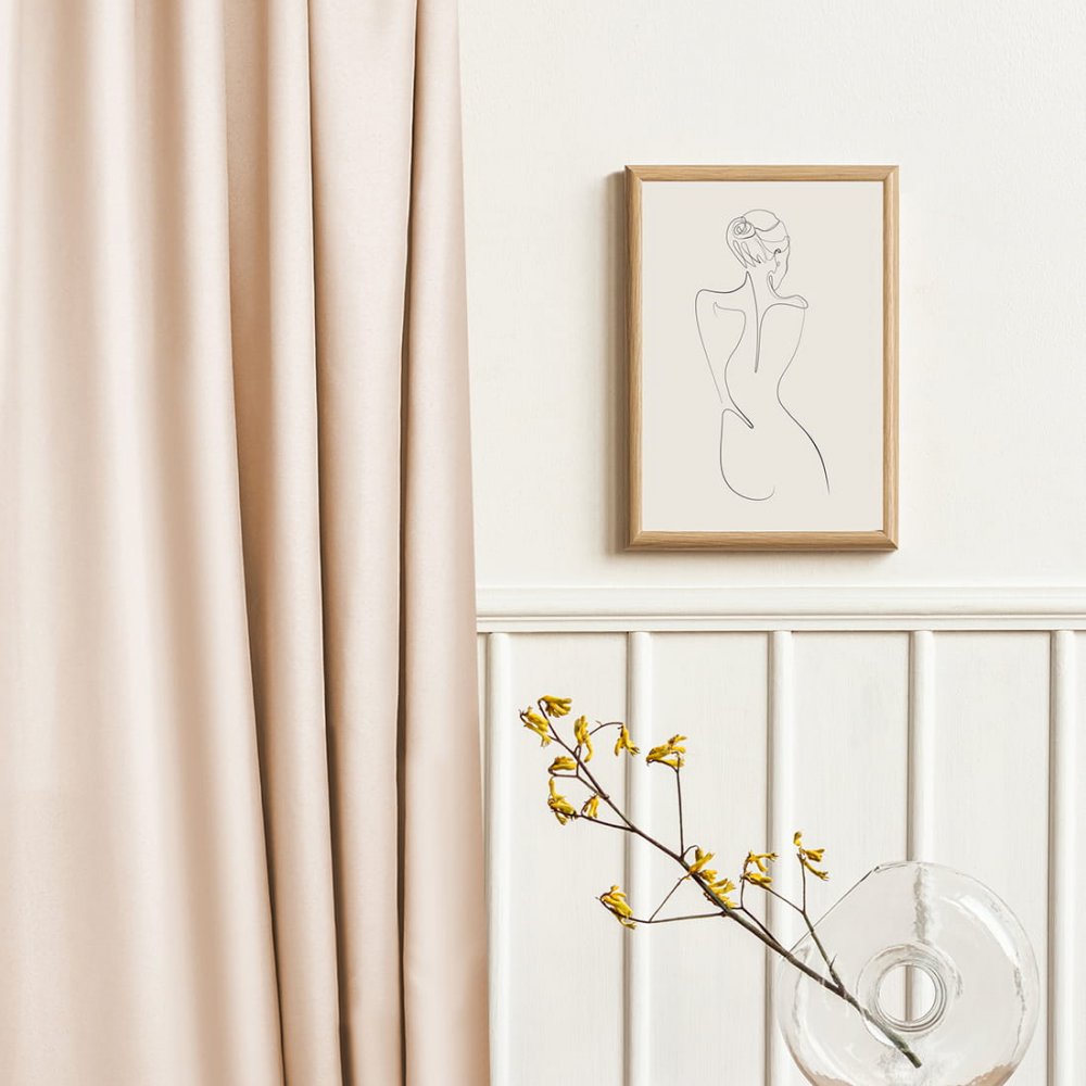 Draperie decorativă crem pentru camera de zi 140 x 280 cm
