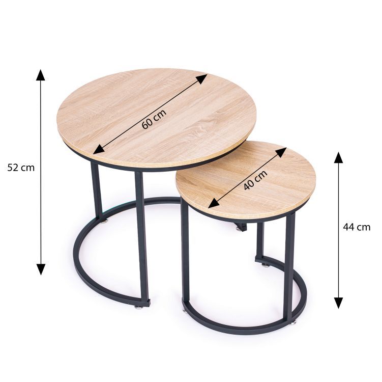 Set de 2 măsuțe de cafea LOFT