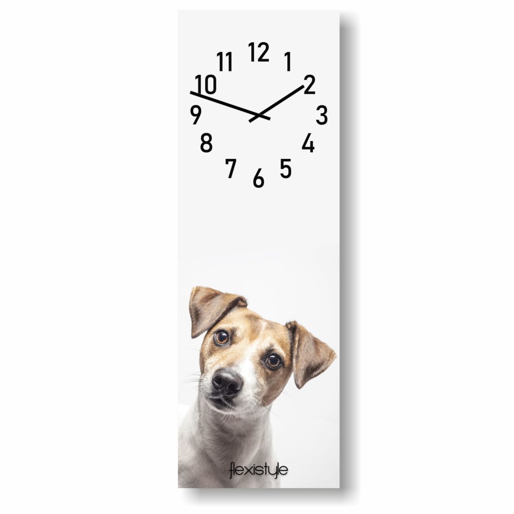 Ceas de perete pentru copii 20 x 60 cm cu Jack Russel