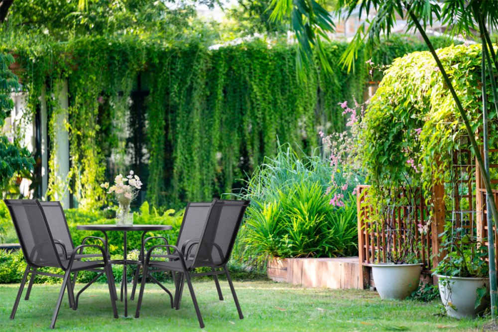 Set de mobilier de grădină în negru