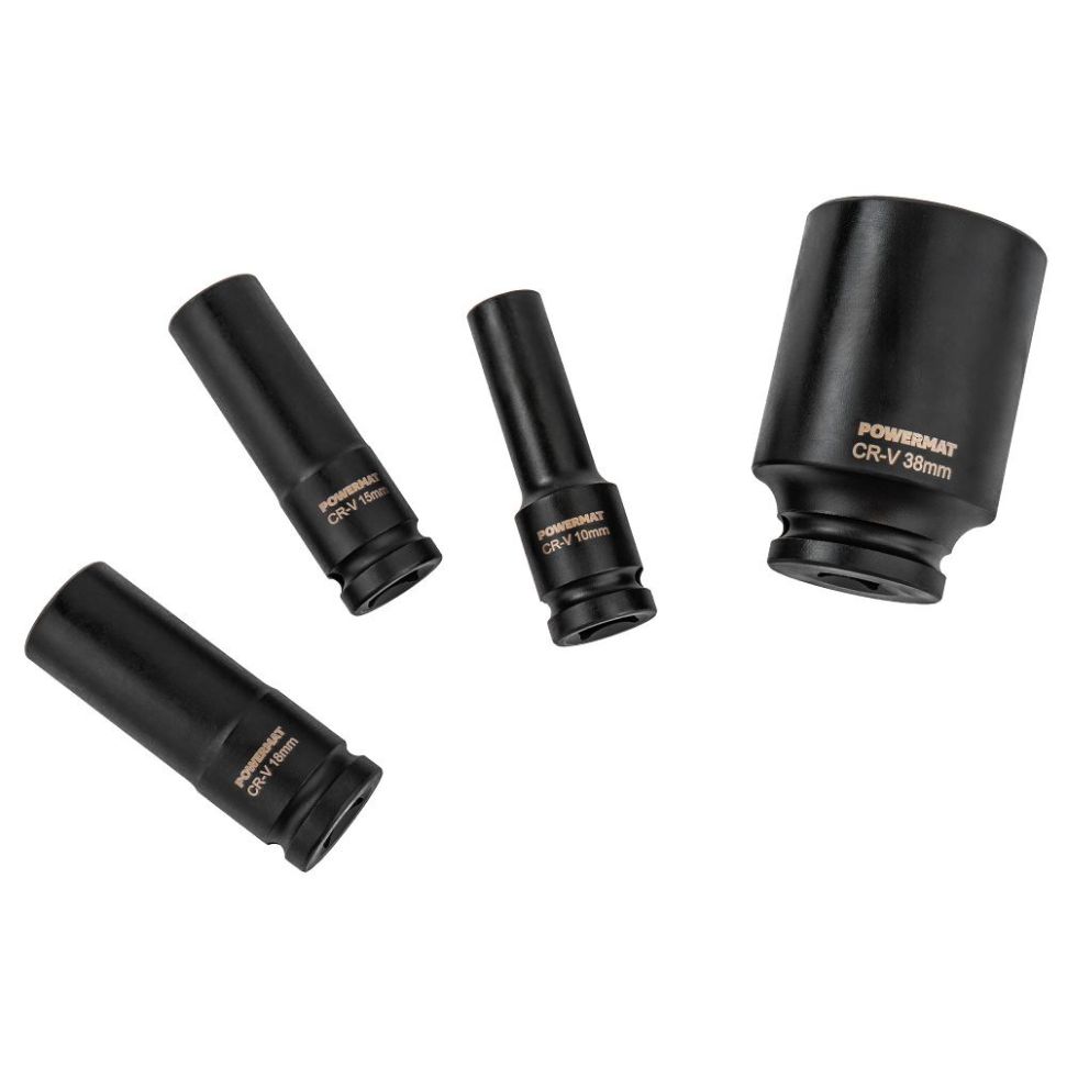 Sada rázových uťahovákov HEX 1/2" 10–38 mm 20 ks