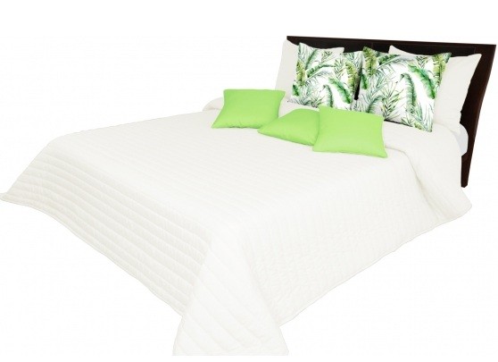 Světlo krémový přehoz na postel s prošívanými pásy Šířka: 240 cm | Délka: 240 cm