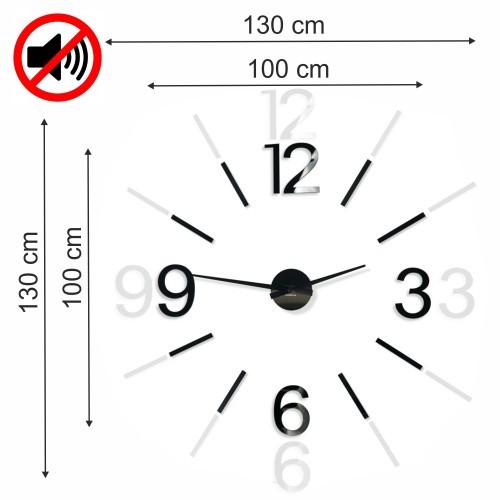 Ceas de perete decorativ negru
