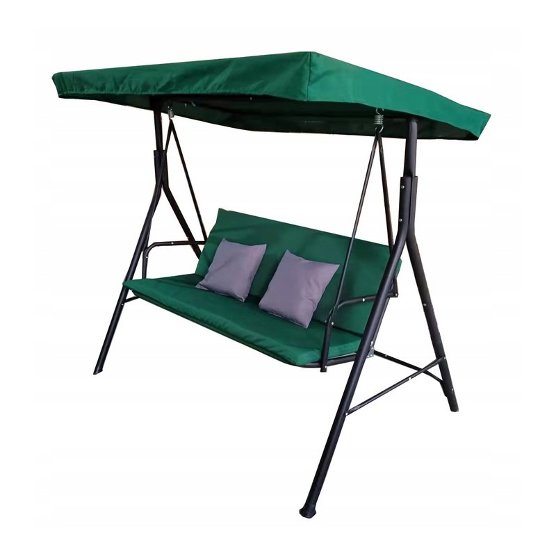 DomTextilu Zelenápohodlnázáhradnáhojdačkasvankúšmi130x48cm