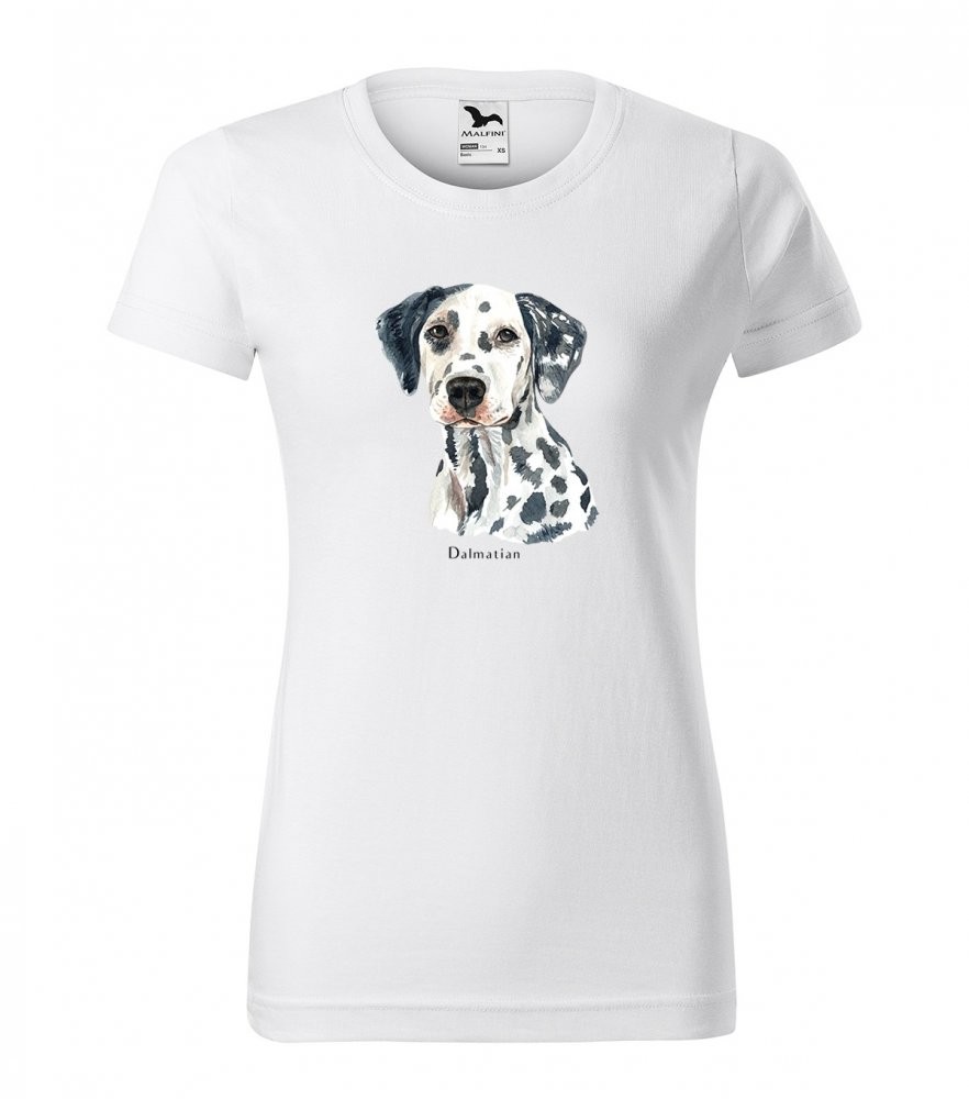 Moderní dámské tričko pro milovníky dalmatinů Bílá XXL