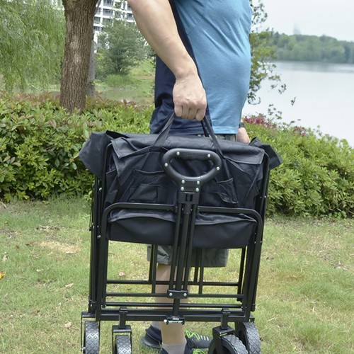 Skladacízáhradnýaplážovýprepravnývozík75L