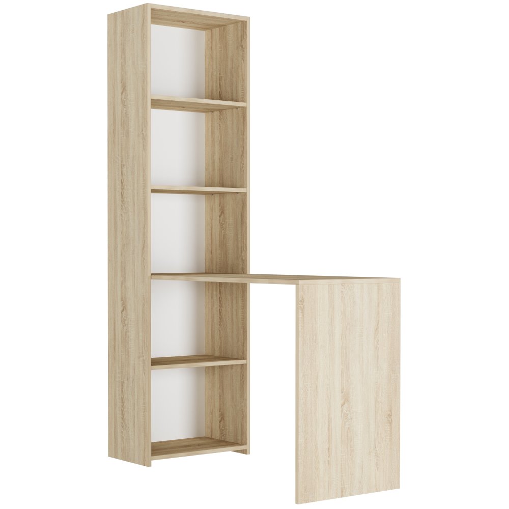 Birou de scris cu raft MODERN B-50S - 120 x 50 x 180 cm - diferite variante de culoare sonoma