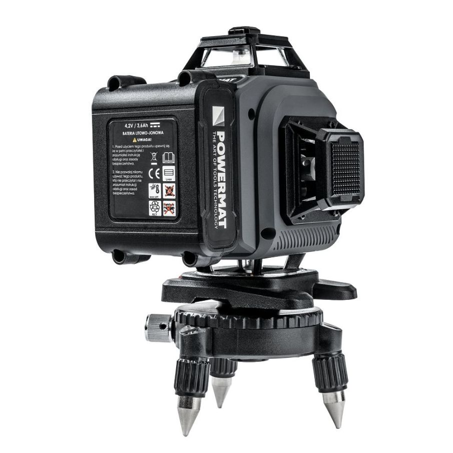 Laserová vodováha 4D 16 línií 360° zelený laser 40 m PM-PLK-4DM3