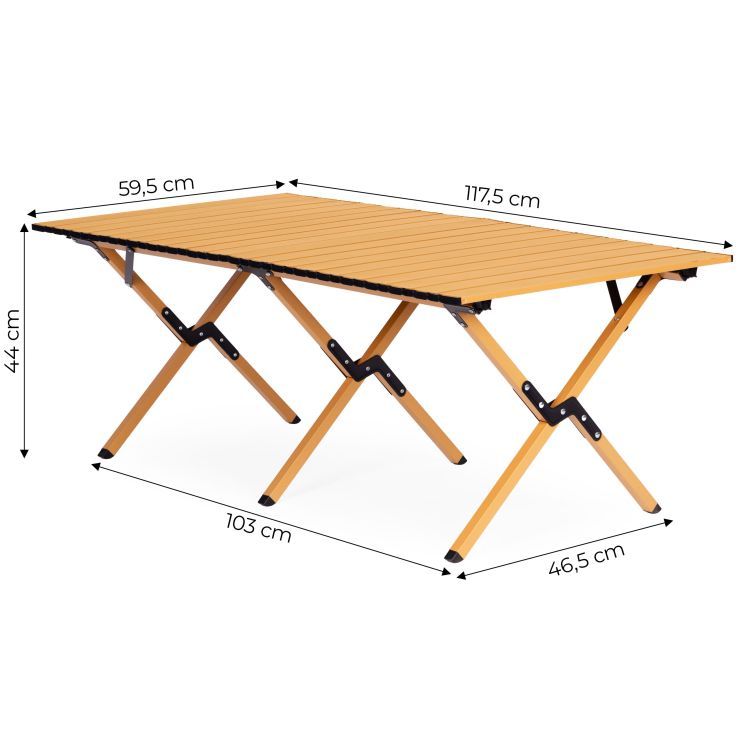 Pliabil drumeții, masa de camping Lățime: 60 cm | Lungime: 90 cm