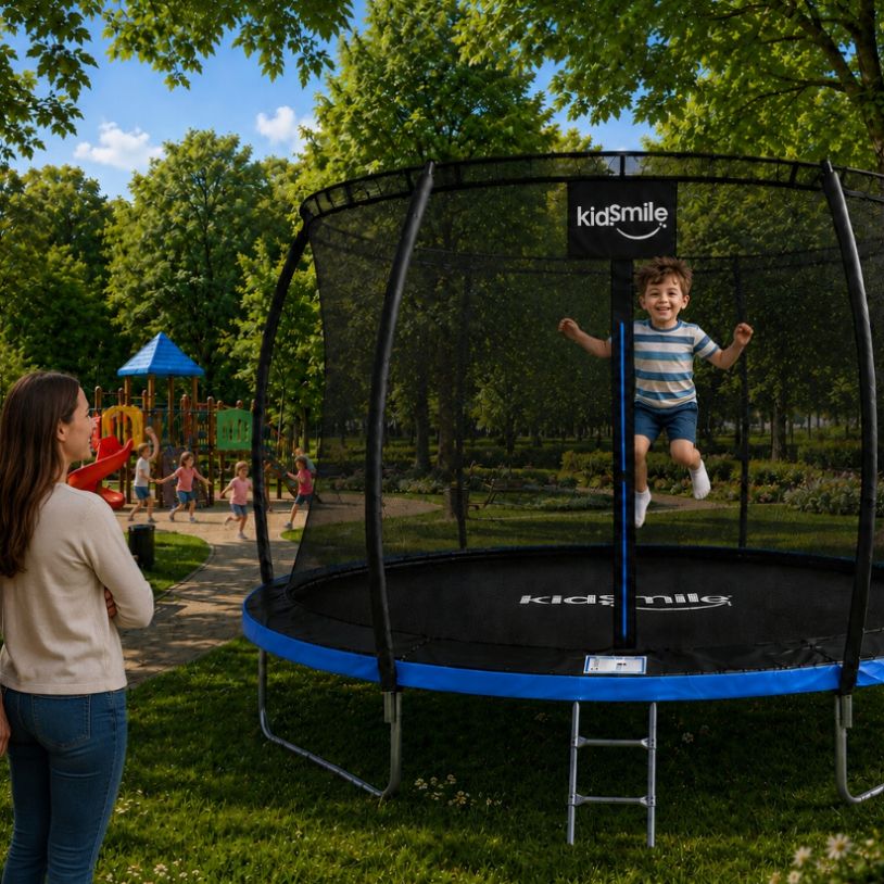DomTextilu Záhradnátrampolína(10FT)svnútornouochrannousieťouarebríkomružová 312cm ružová