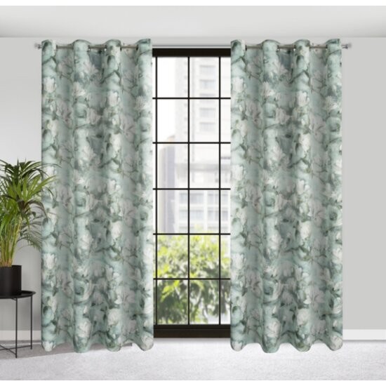 Závesspotlačourozkvitnutýchmagnóliínakruhy140x250cm