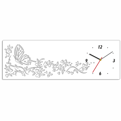 Ceas de perete dreptunghiular cu design modern Alb