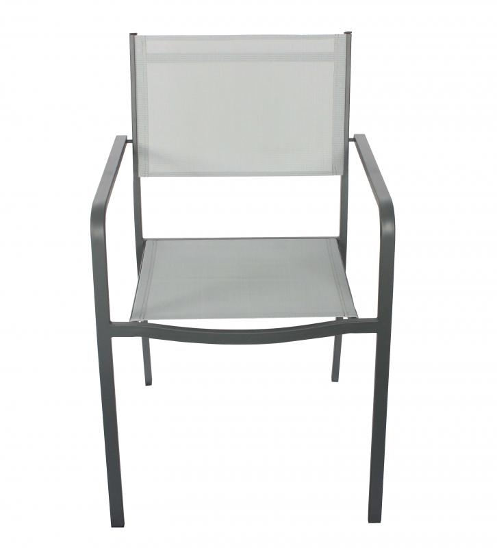 Scaun elegant de grădină din metal - gri