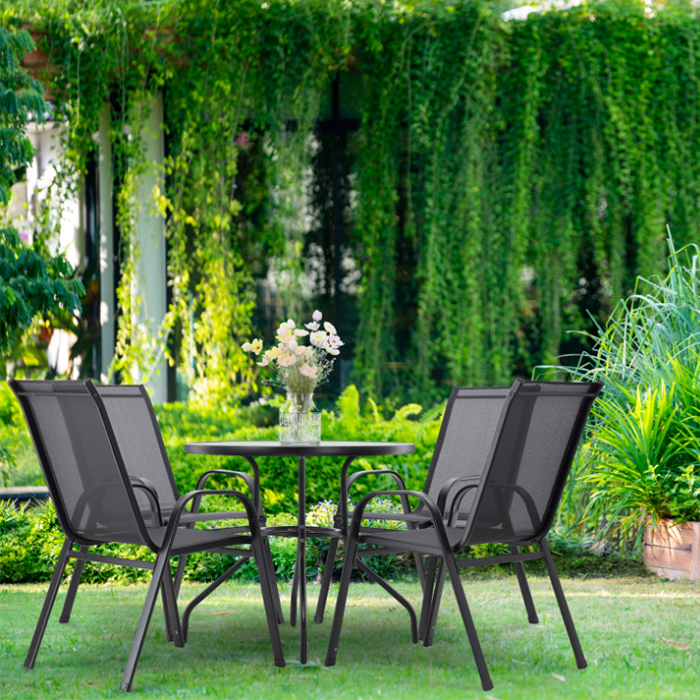 Set de mobilier de grădină în negru