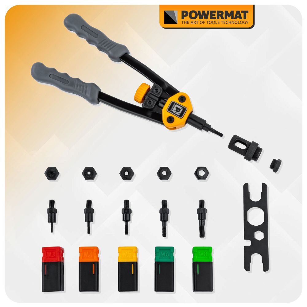 Nitovacie kliešte na nitovacie matice M3–M8