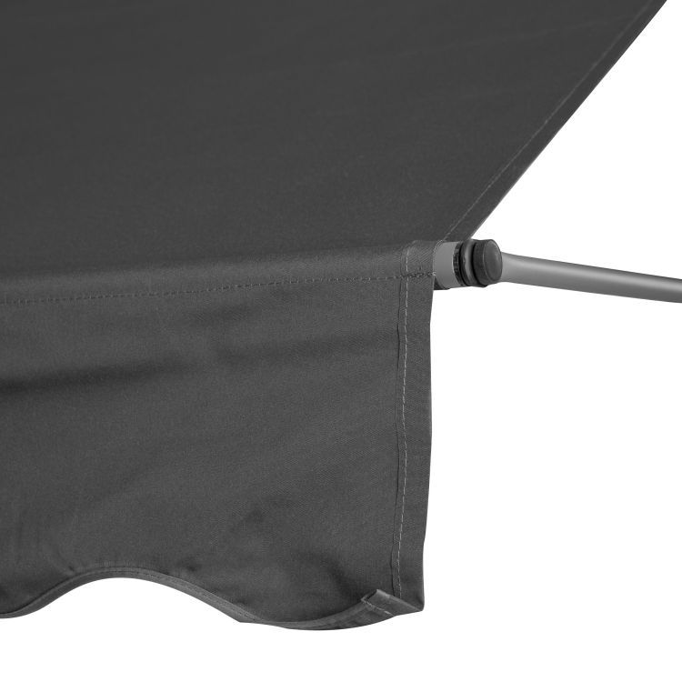 Balkónovámarkízanaterasusnastaviteľnýmsklonom-siváŠírka:200cm