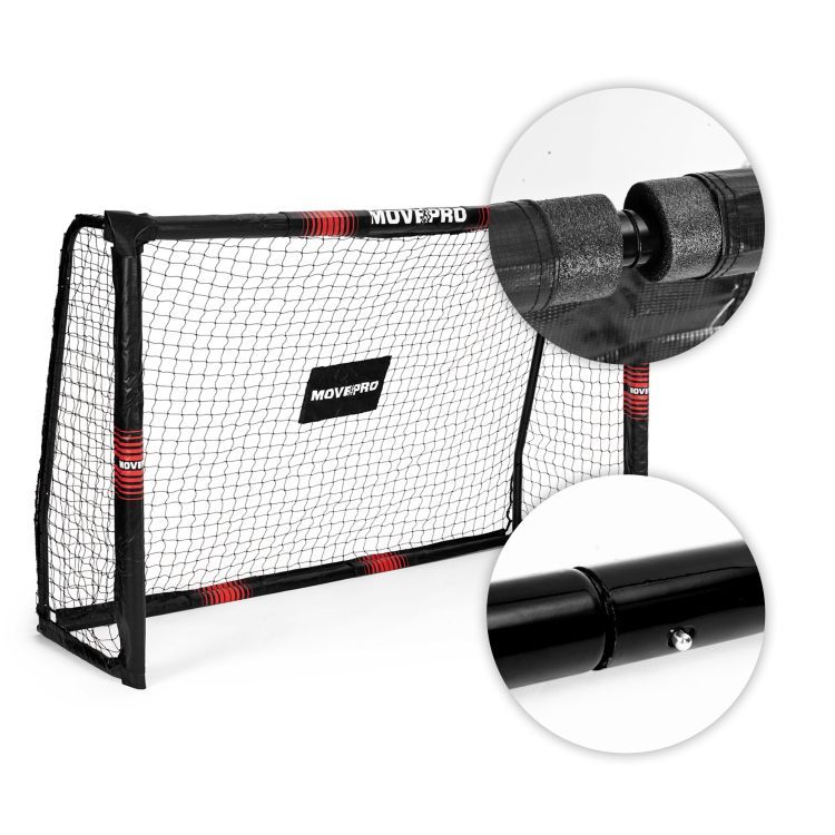 ECOTOYS Futbalová bránka MOVEPRO pre deti aj dospelých 240x160x85  MULJSP_DS8019 čierna 215 x 76 x 153 cm