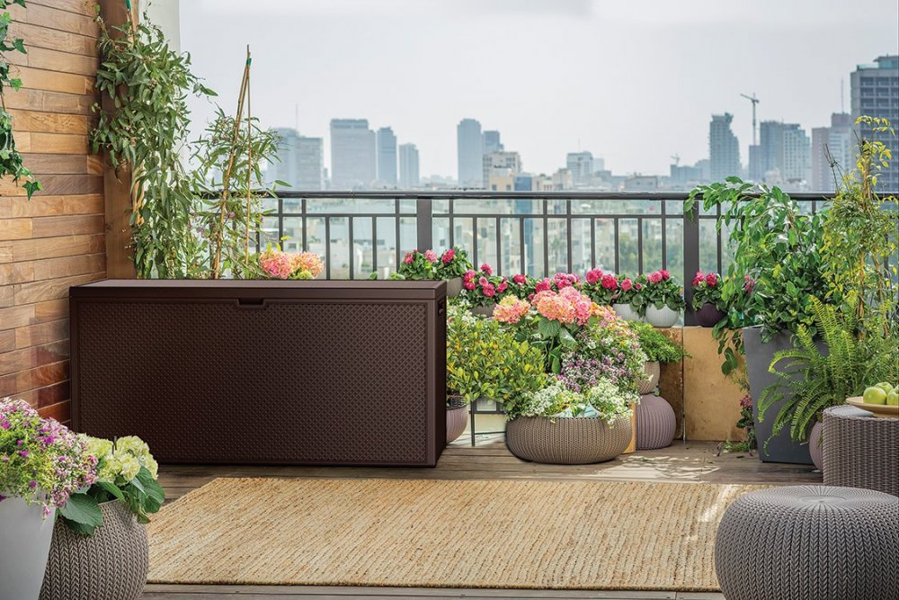 Cutie de gradina EMILY STORAGE BOX 280L Maro