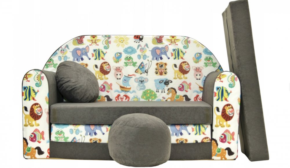 Gyermek kanapéágy 98 x 170 cm Állatok