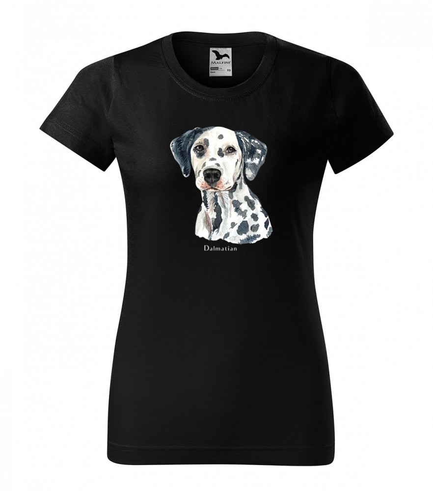 Moderní dámské tričko pro milovníky dalmatinů XS Černá