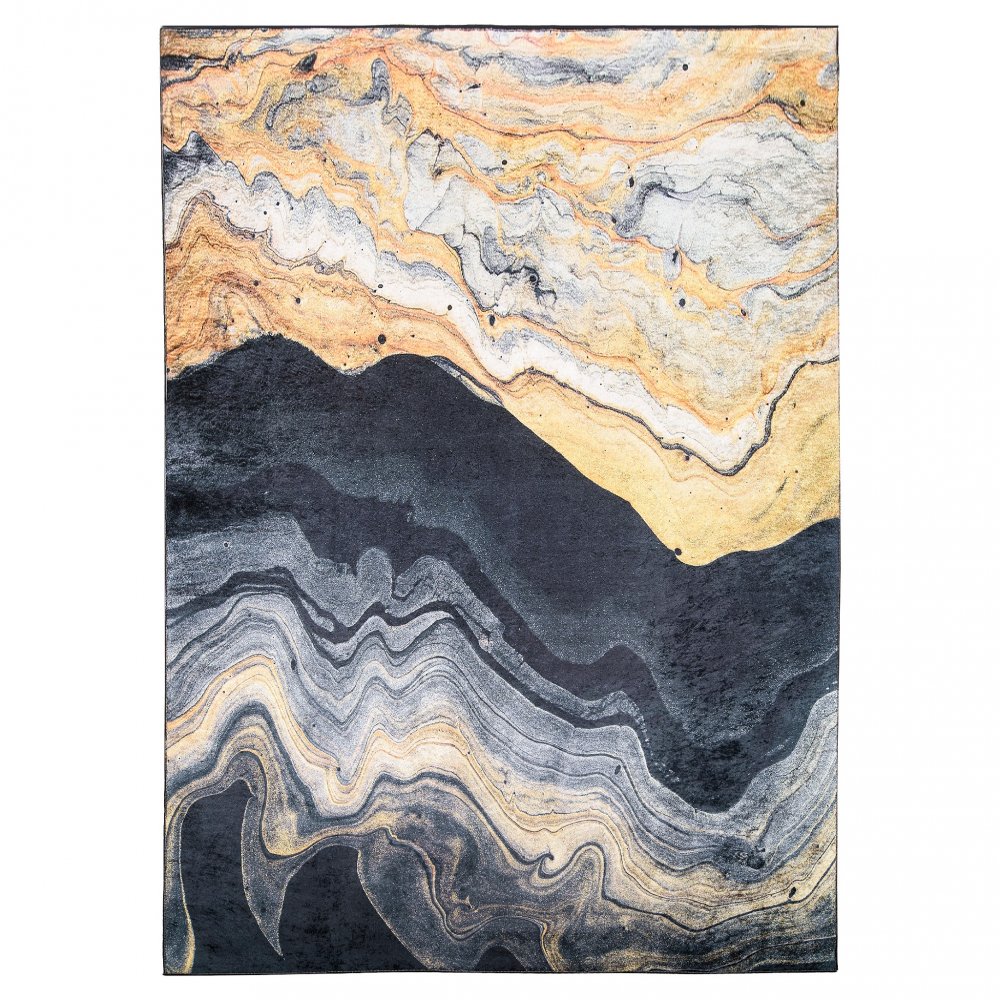 Covor de design negru cu model abstract Lăţime: 120 cm | Lungime: 170 cm