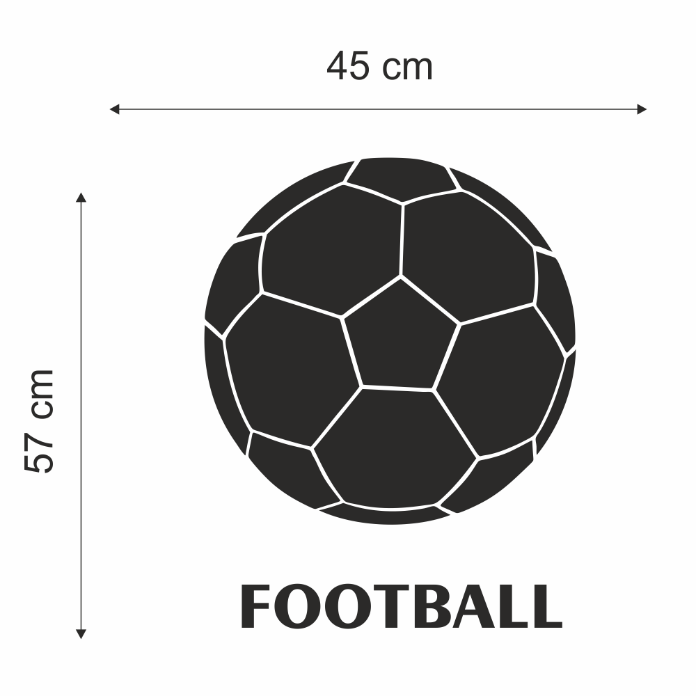 Oglindă rotundă de perete fotbal