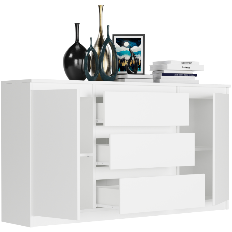 Comoda spațioasă R-140-S3 - diferite variante de culoare Alb