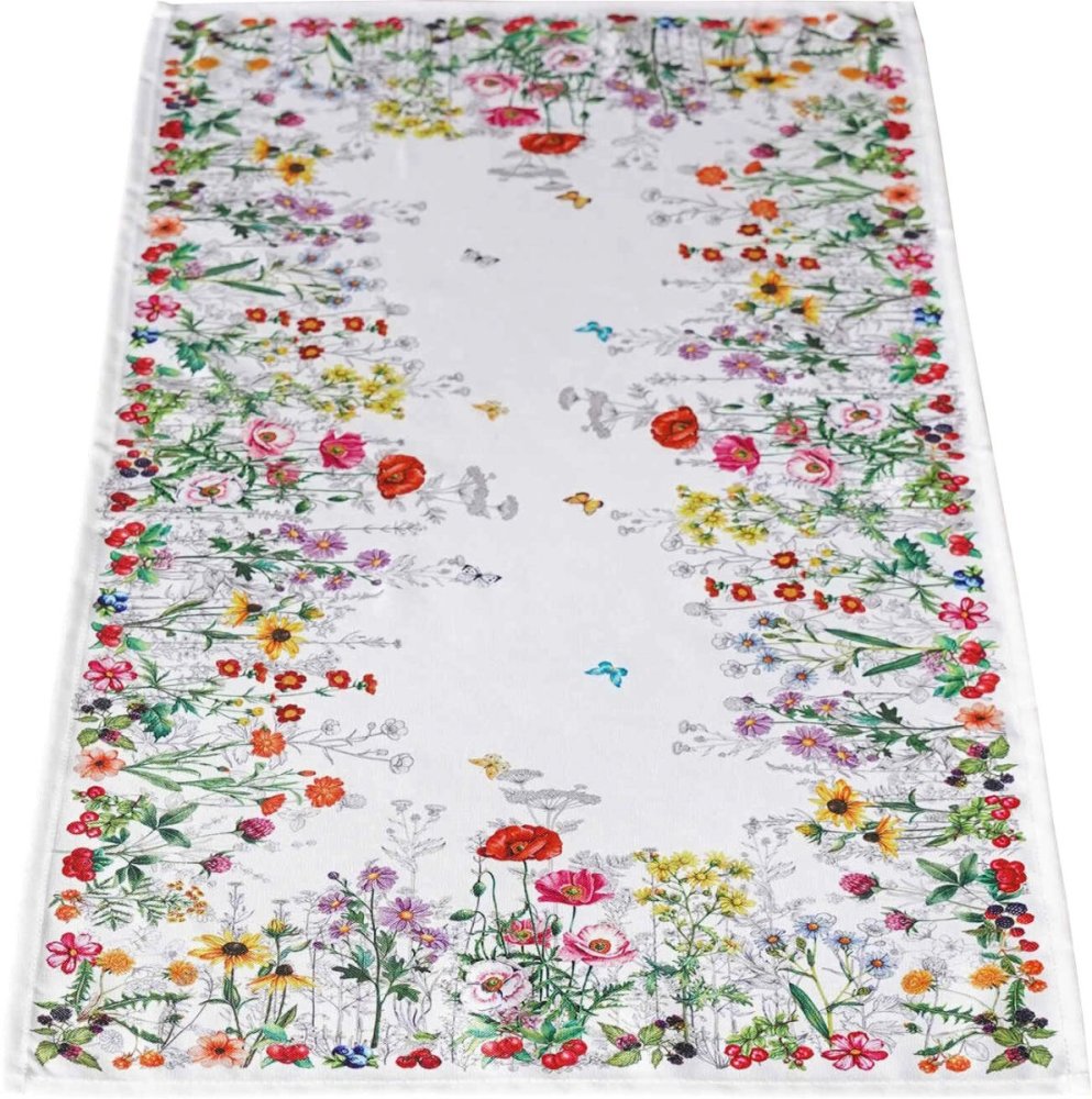 Ruletă de masă decorativă cu flori de pajiște Lățime: 40 cm | Lungime: 85 cm