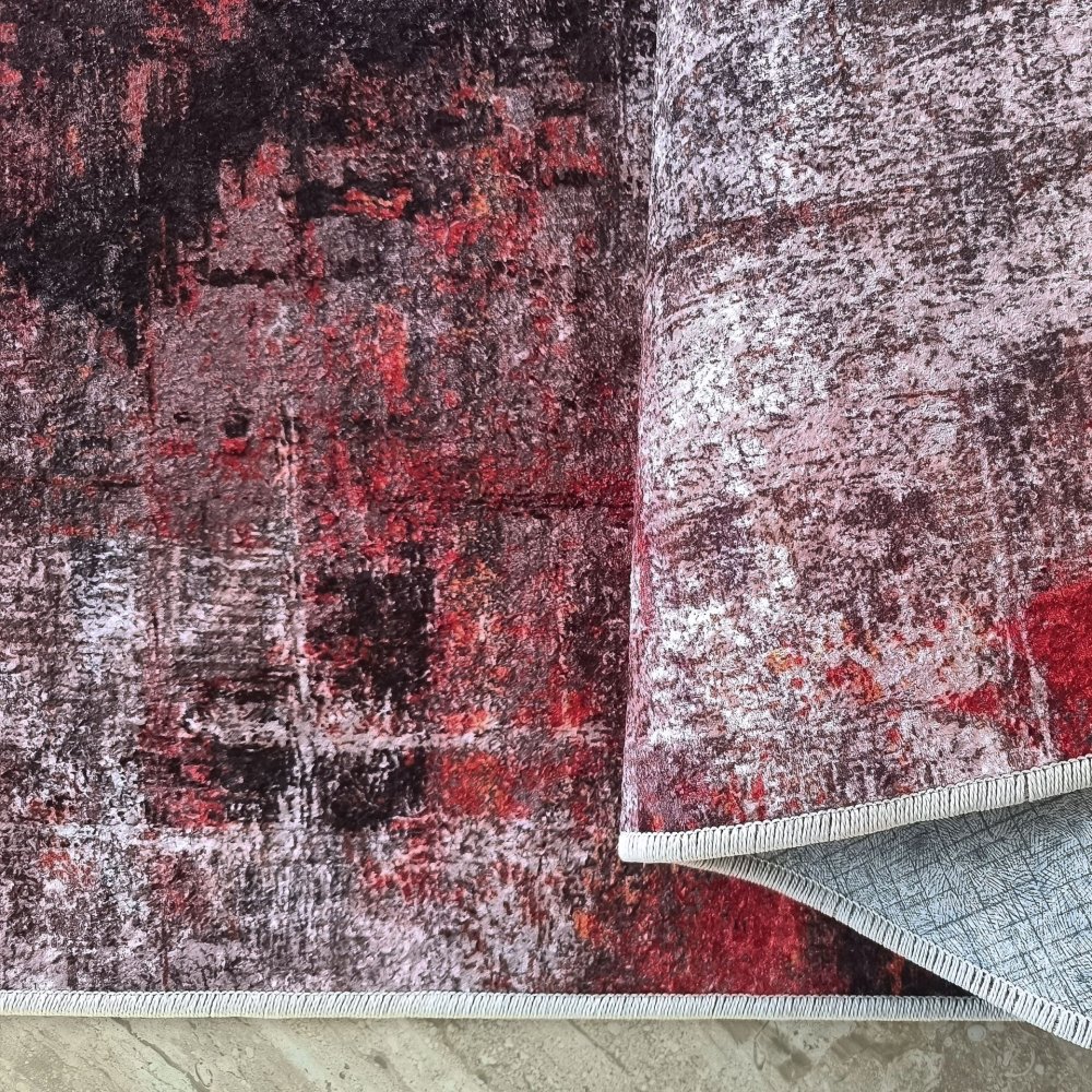 Modernýkoberecdoobývačkyčerveno-čierny-UrbanArtŠírka:60cm|Dĺžka:100cm70851_127046