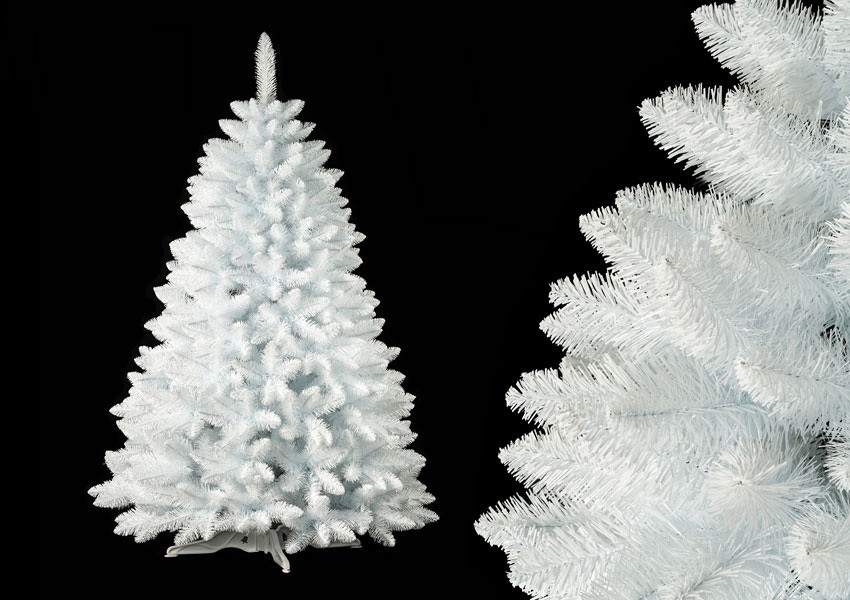 Domtextilu Biely vianočný stromček 180 cm biela 30081
