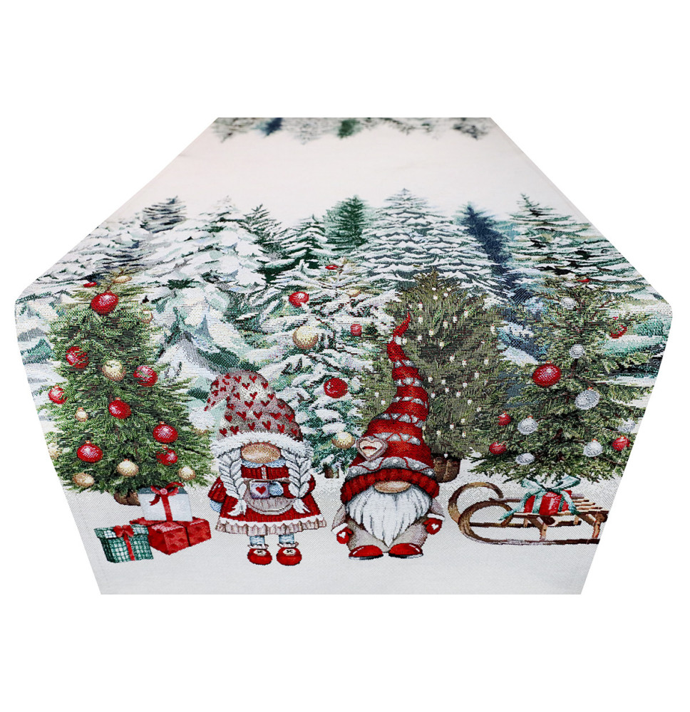 Traversă cu motiv de Crăciun 45x140 cm