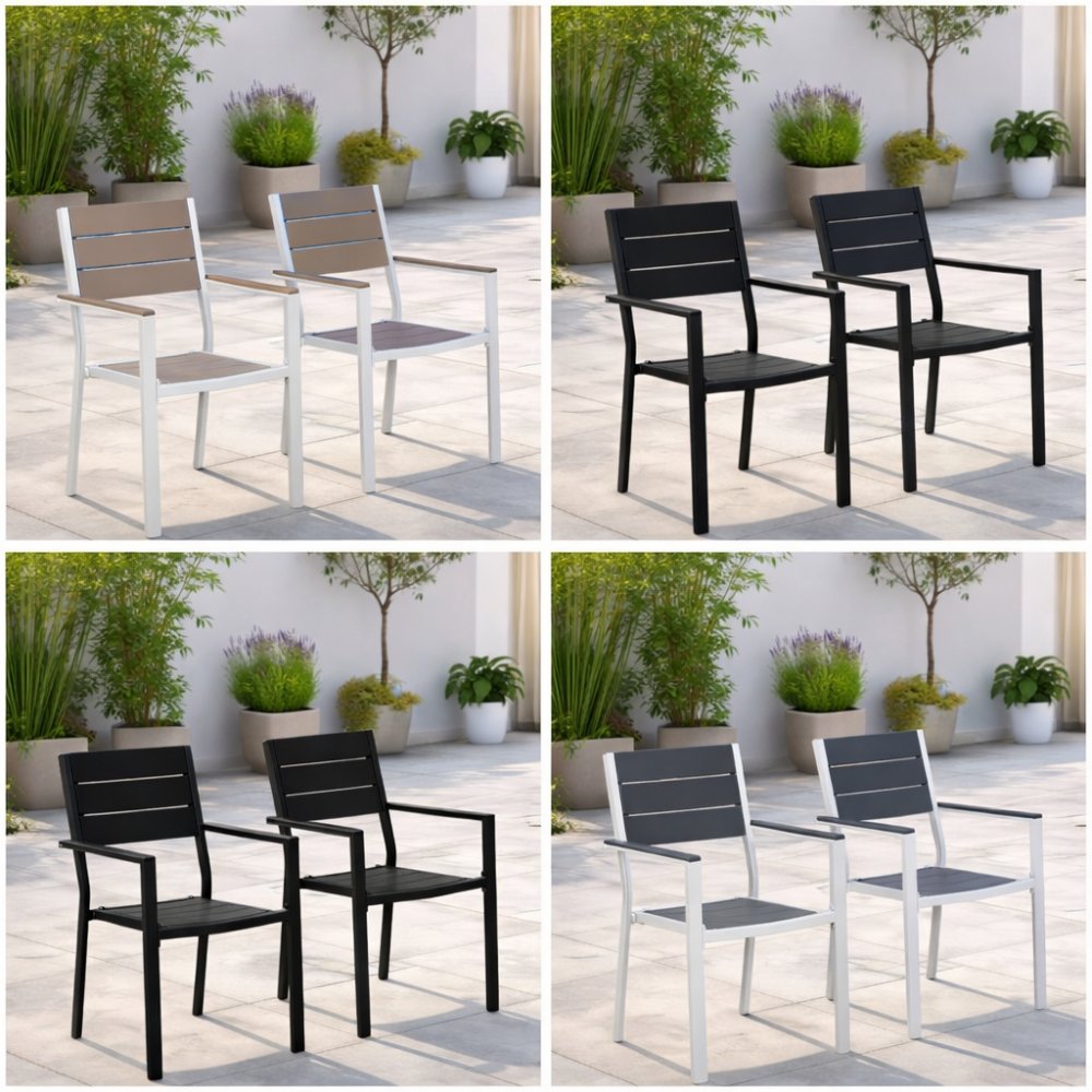 Set2záhradnýchstoličieksnosnosťou150kgbiela