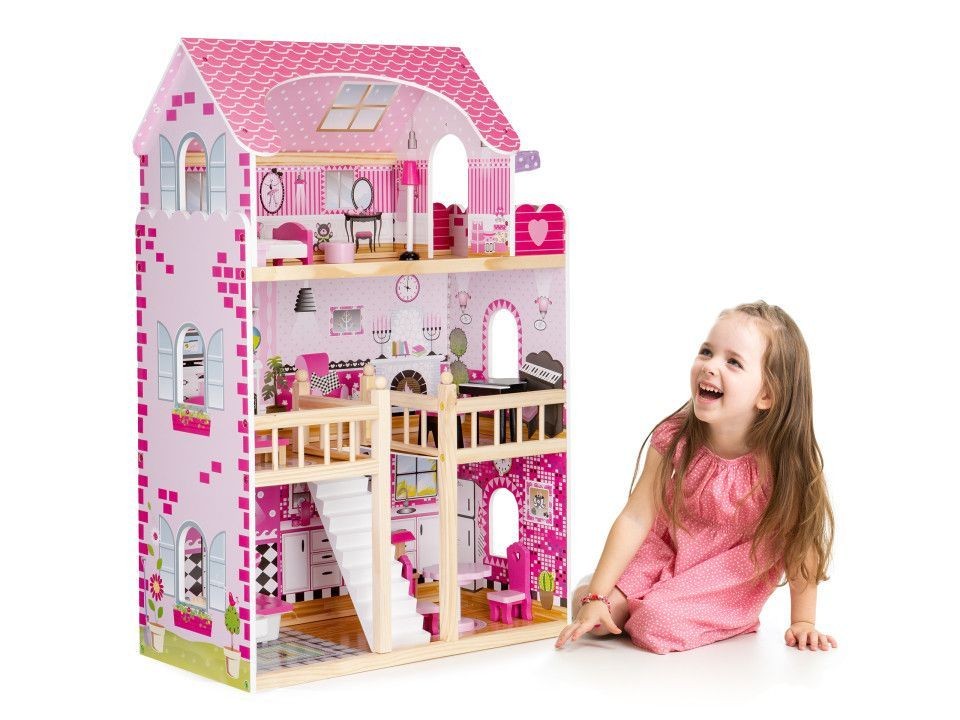 Domček s LED osvetlením a nábytkom pre bábiky