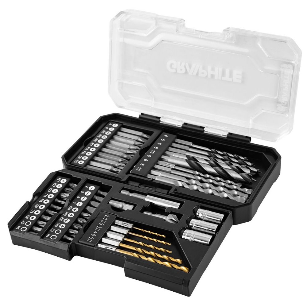 Set de burghie și burghie 56H613 GRAPHITE - 50 bucăți