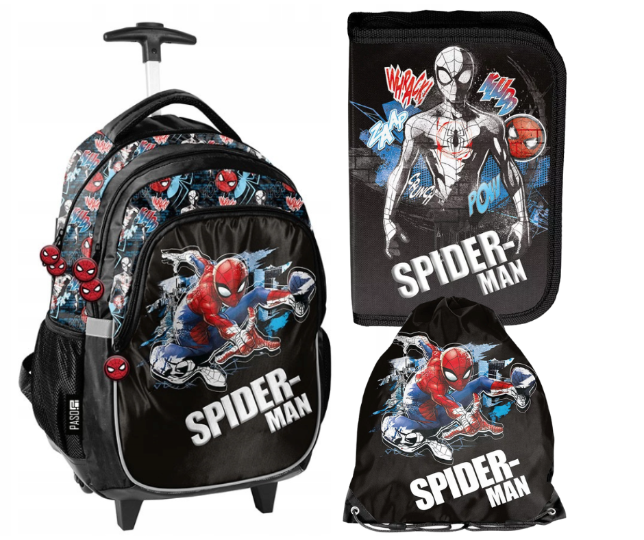3-dielnyškolskýsetSpider-Man-batohnakolieskach+peračník+taškanaprezúvky69080