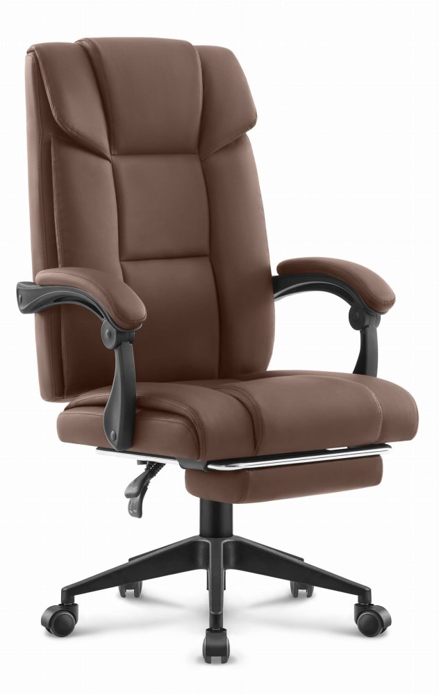 Kancelářská židle HC-1029 BROWN s opěrkou nohou