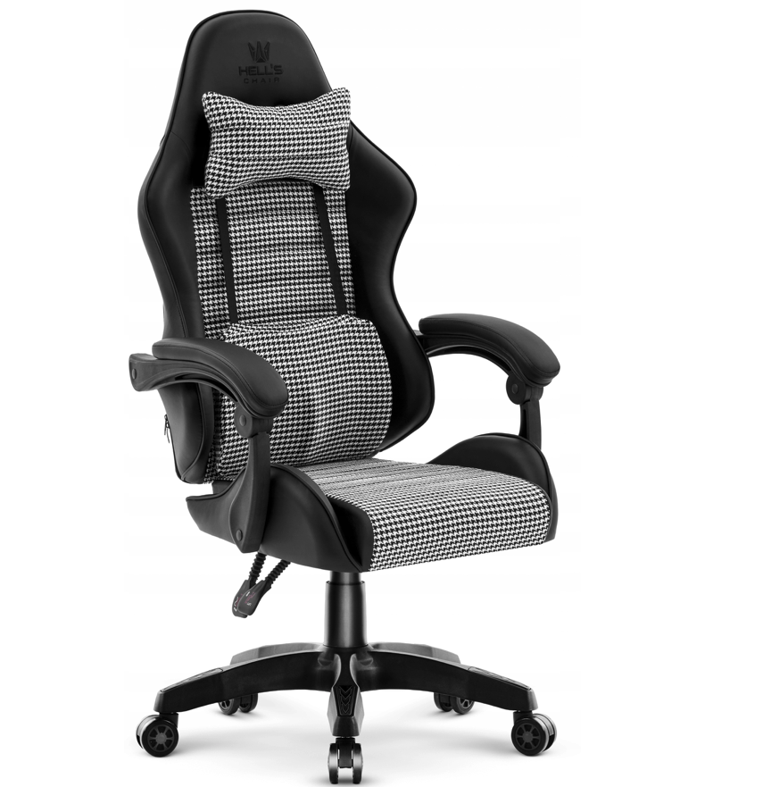 ErgonomickákancelárskastoličkaHC-1003sbedrovouopierkouvčierno-bielomprevedení