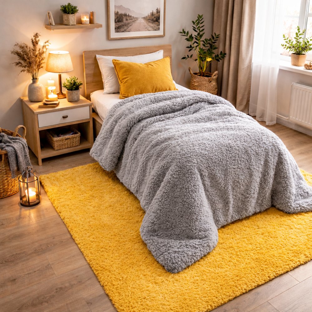 SiváhrejivádekasjemnouštruktúrouboucléŠírka:200cm|Dĺžka:220cm