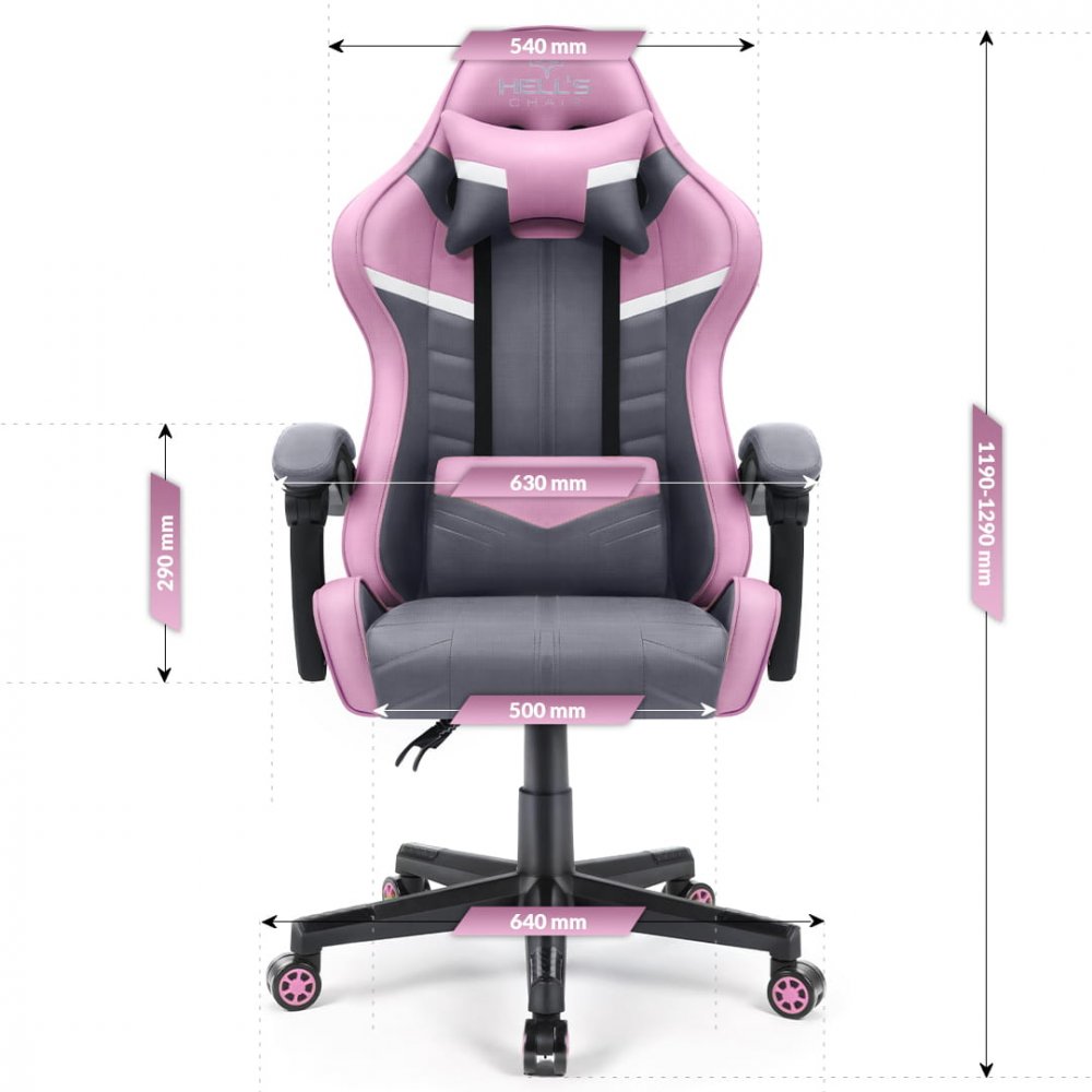 Scaun gaming HC-1004 gri-roz