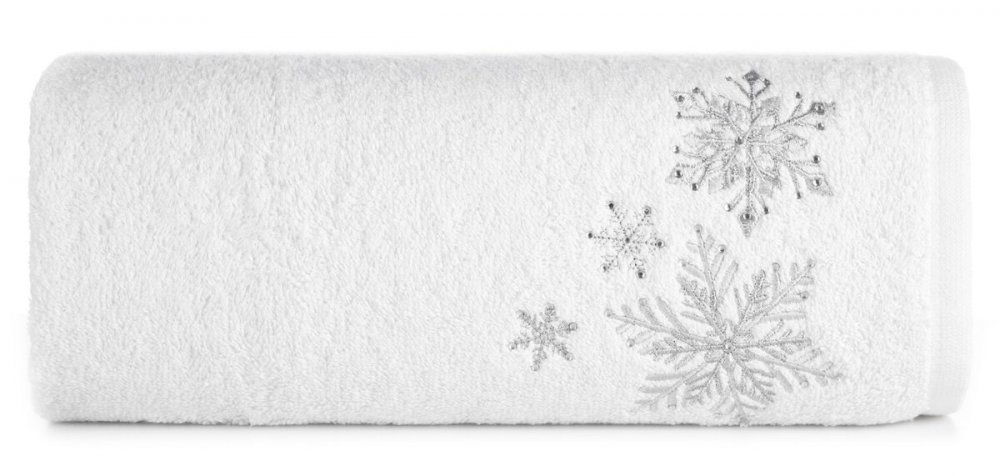 Bavlněný vánoční ručník s jemnou stříbrnou výšivkou Šírka: 50 cm | Dĺžka: 90 cm