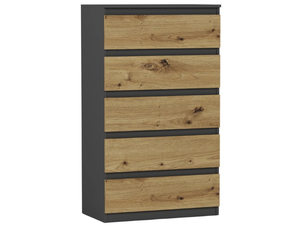 Comoda înaltă R-5 - diferite variante de culoare antracit mix artisan