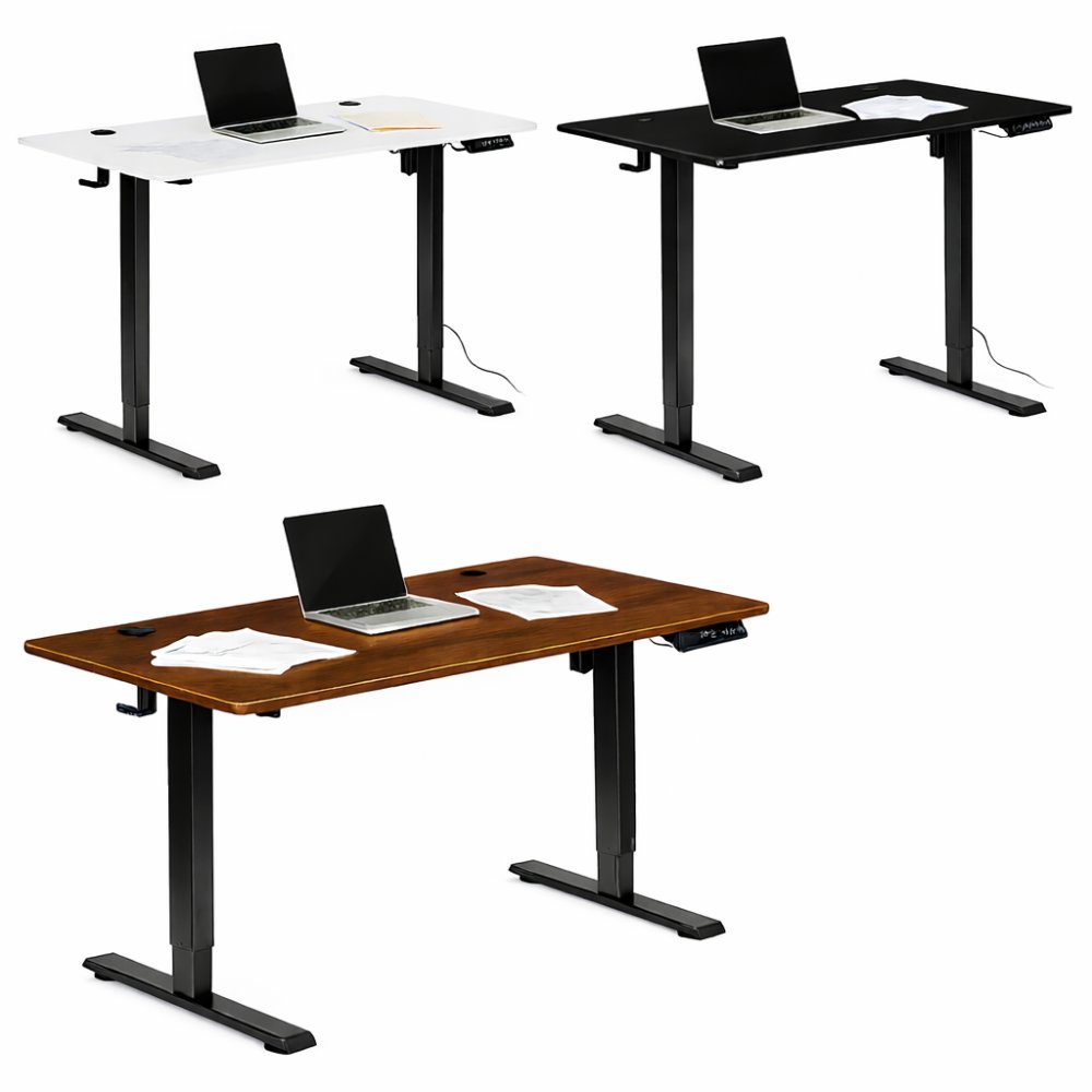 Elektrickývýškovonastaviteľnýpracovnýstôlsčiernyminohami-120x60cmčierna