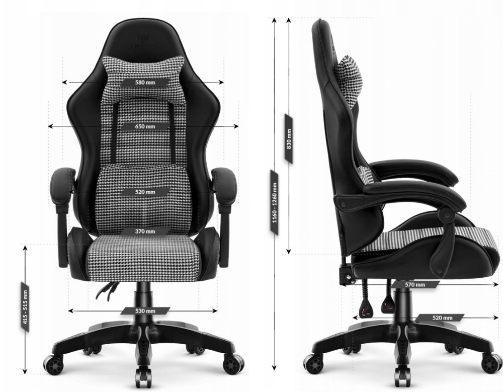 ErgonomickákancelárskastoličkaHC-1003sbedrovouopierkouvčierno-bielomprevedení