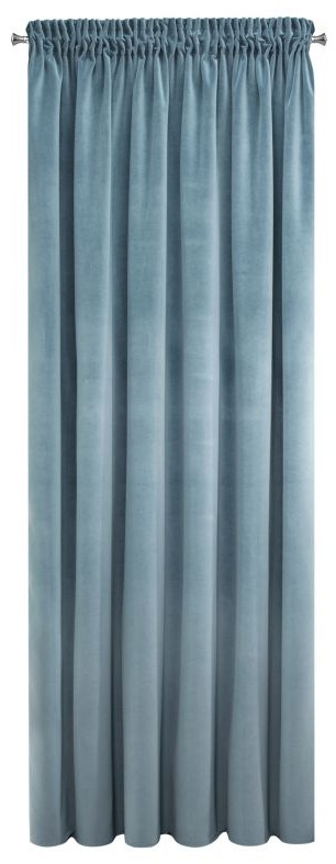Draperie de lux din catifea albastru deschis 140 x 270 cm