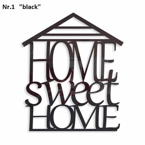 Home sweet home dekorační nápis na stěnu Černá