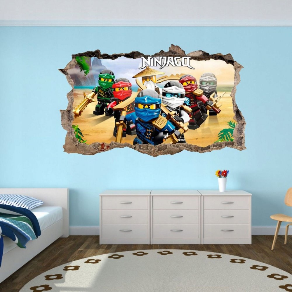 Autocolant de perete 3D NINJA GO 74 x 120 cm