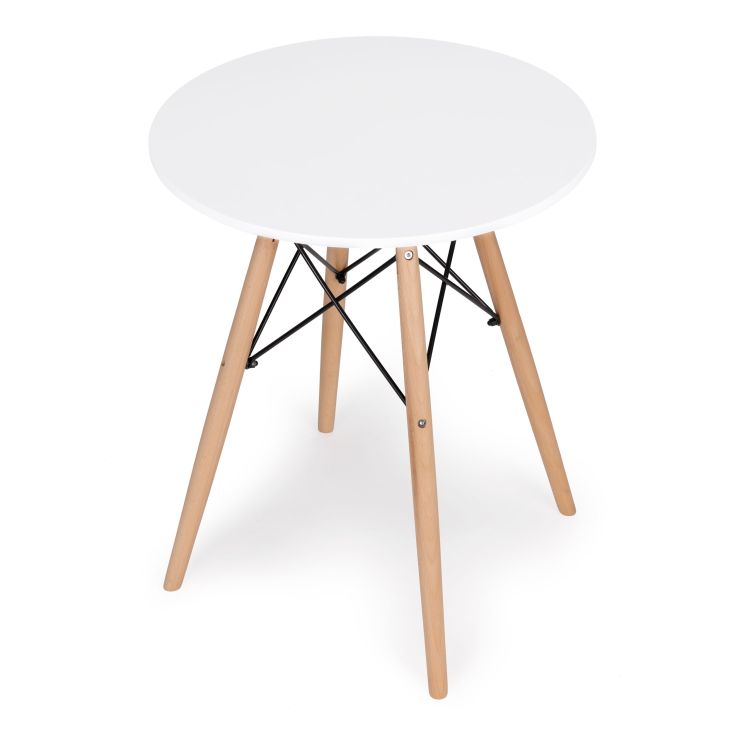 Masă rotundă elegantă din lemn - 80 cm